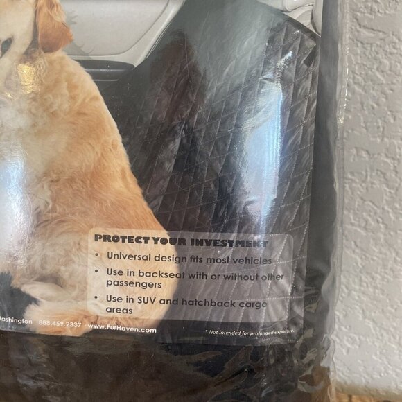 New FurHaven Travel Pup Poly Car Seat Cover Vehicle Protector Bench Seat & Cargo - Picture 4 of 7